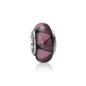 Pandora Purple Captivating Murano Glass Retired Charm, 925